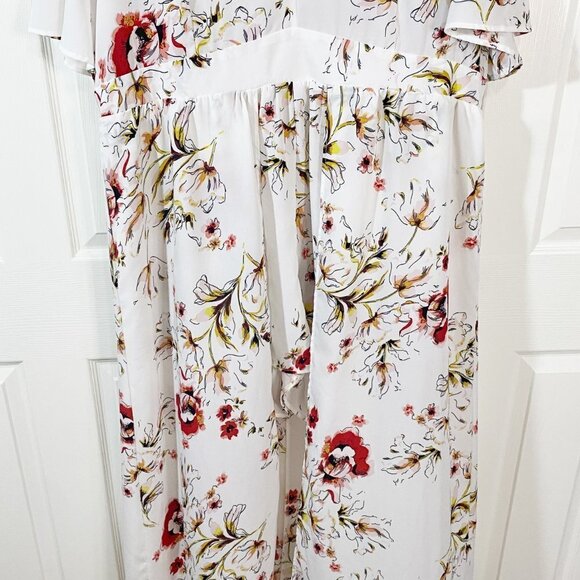 RoseGal - White Floral Romper with Skirt - Picture 9 of 14